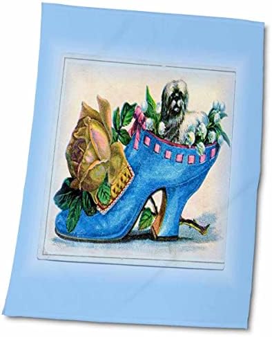 3 את התמונות הוויקטוריאניות של פלורן - נעל כחולה ויקטוריאנית עם גור - מגבות