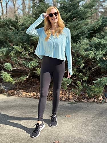 ז'קט הגנת UV לנשים G4Free SPF שרוול ארוך UPF 50+ טיולים רגליים חולצת שמש קצוצה מהירה