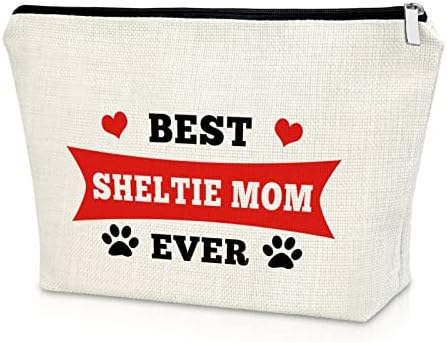 Sazuwu Sheltie Lover Lover מתנה לנשים תיק איפור מיטב Sheltie אמא מתנות אי פעם מתנות חובב בעלי חיים מתנות