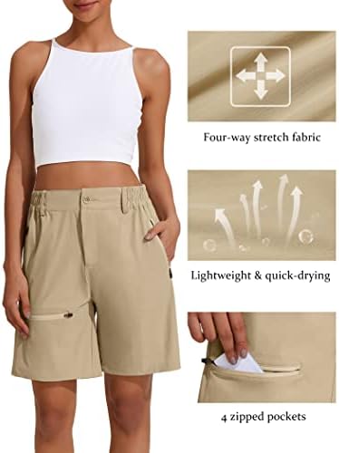 מכנסי מטען לנשים של COORUN מכנסיים קצרים מהיר קיץ יבש חצי מכנסיים נסיעות גולף אתלטית 8 /7 מכנסיים קצרים