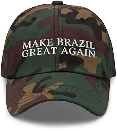 להפוך ברזיל נהדר שוב אבא כובע-מצחיק ברזיל רקום כובע-מתנה עבור גאה ברזילאים
