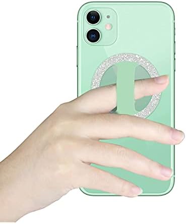 Yingmore Bling טלפון אחזת טלפון אלסטי סיליקון סיליקון רצועת טלפון סלולרי לולאת אצבעות שטוחה לגב הטלפון,
