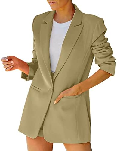 מעילי בלייזר בלאקי לנשים משרד עסקים משרדים פתוחים קדמי ז'קט קדמי ז'קט קדמי אופנה קיץ חליפת בלייזר