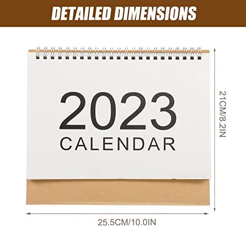 לוח השנה לשולחן העבודה של AMOSFUN לוח שנה שולחן קטן 2023 לוח שנה שולחני חודשי לוח השנה העומד על לוח