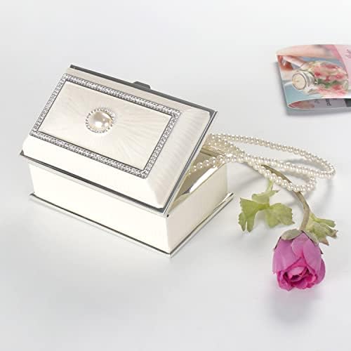 Qiaonnai ZD205 תכשיטי אופנה תיבת טבעת שרשרת תכשיטים קופסת תכשיטים לבנה קופסת אחסון מלבנית מתנה ליום