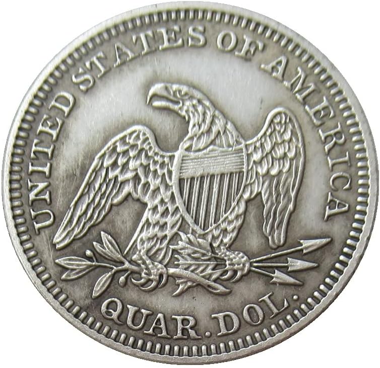 ארהב 25 סנט דגל 1845 מטבע זיכרון מעתק מצופה כסף