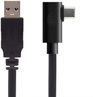 Cablecc התאמה לקישור Quest VR USB 3.1 סוג C סוג זווית ימני שמאלי לכבל נתונים USB3.0 רגיל