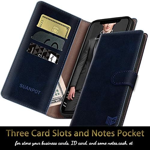 9 + / 9 בתוספת 6.2 עור ארנק מקרה עם חסימת כרטיס אשראי מחזיק, פו להעיף פוליו ספר טלפון סלולרי כיסוי עמיד