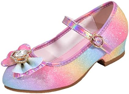 ילדי נעליים עם יהלומים מבריק סנדלי נסיכת נעלי קשת גבוהה עקבים להראות נסיכת נעלי תינוקת מגפיים