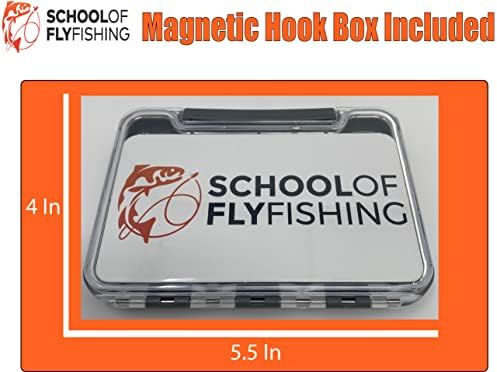 בית הספר לדיג זבובים - 240 מחשב קשירה לוויות זבוב - ערכת וו כוללת 4 גדלי וו - 10, 12, 14, 16 - חומרי