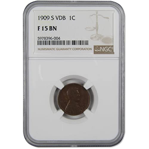 1909 S VDB Lincoln Weat Cent F 15 Bn NGC Penny 1C US COIN SKU: I3840
