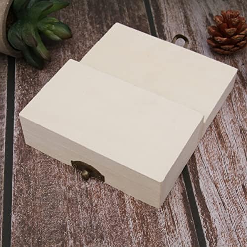 קופסאות אחסון של Veemoon קופסא אחסון קופסת תכשיטים כפרית מעץ, קופסת עץ כפרי לתכשיטי תכשיט עגילי וינטג