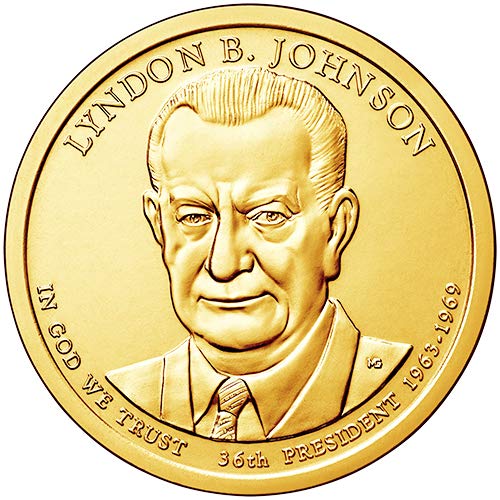 2015 P עמדה A Bu Lyndon B. Johnson בחירת דולר נשיאותי ללא מחלה מנטה ארהב