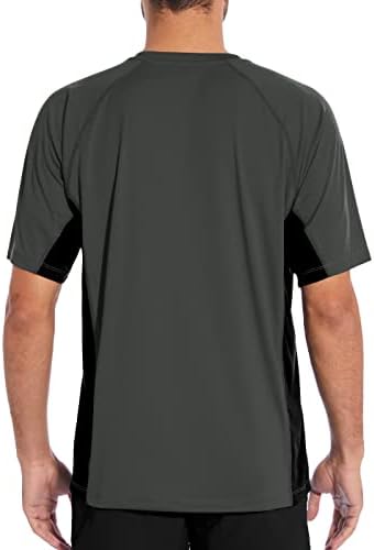 חולצות שחייה לגברים של FeOllr שומר פריחה upf 50+ UV הגנת שמש חולצת טריקו מהיר דיג יבש חוף חוף חולצה
