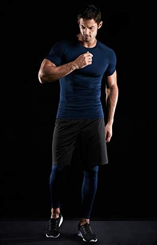 Athlio 1 או 3 חבילה של חולצות דחיסה עם שרוול קצר יבש של גברים, חולצות טריקו ספורט ספורט, חולצות אימון