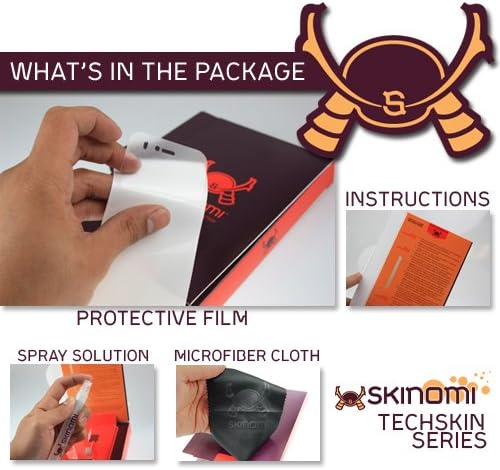 Skinomi גוף מלא מגן עור תואם ל- HP Omni 10 TechSkin כיסוי מלא סרט HD Slue