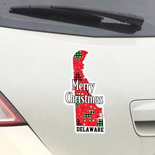 דלאוור מדינת בית מדבקות חג מולד עכברים חג המולד דלאוור מפת מכונית מדבקות קישור חג המולד מדבקות ויניל