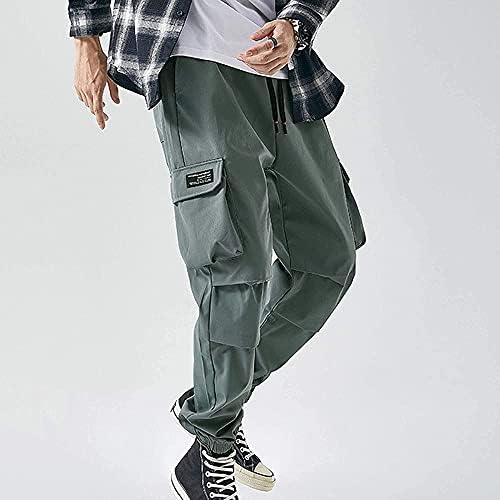 בגדי רחוב היפ הופ מכנסיים מטען רצים לגברים נוער רופף מכנסי קז ' ואל ספורט רב כיס סרבל