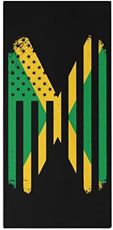 ג'מייקני וינטג 'ג'מייקה דגל מגבת מגבת 28.7 x13.8 מטליות פנים סיבים סופרים מגבות סופגות מאוד מגבות מגבות