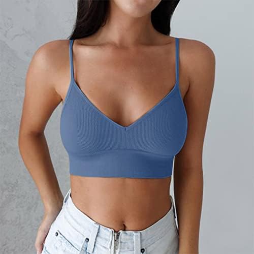 Miashui 3x Top Women Bralettes Bralettes Braas for Pack v Neck Bando Bra for Women Top Top Top Top