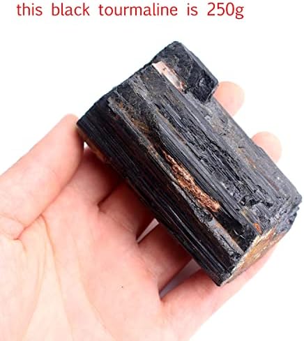 Qiaonnai Zd1226 1pc שחור טבעי שחור טורמלין Quarzt קריסטל אבן מחוספסת גולמי אבן חן גולמנית מינרלית דגימה