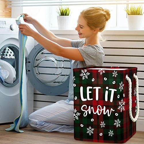שלג חג המולד ברכה כרטיס 300 ד אוקספורד עמיד למים בגדי סל גדול כביסה סל עבור שמיכות בגדי צעצועי בחדר