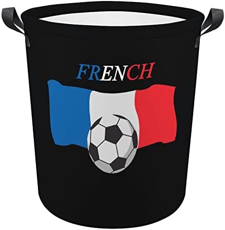 צרפתית כדורגל כדורגל סל כביסה מתקפל סל כביסה סל אחסון תיק עם ידיות