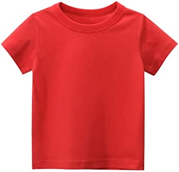 פעוטות ילדים בנות בנים שרוול קצר חולצה בסיסית חולצת קיץ מזדמנים חולצת חולצת חולצה בצבע אחיד ילדים גדולים