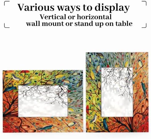 Mardesigns צבעוני ציפור 8x10 מסגרת תמונה, גלריית קיר ענף עץ מסגרות צילום מתאימות 8 x10 או 6x8 תמונה