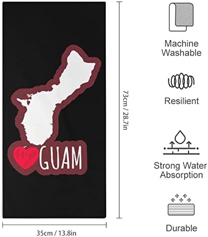 Love Heart Guam Microfiber מגבות יד מגבות סופגות סופג